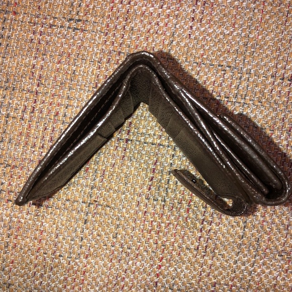 SOLD  GUCCI Men GG Trifold Canvas Jacquard Wallet Brown Leather - Picture 11 of 17